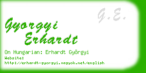 gyorgyi erhardt business card